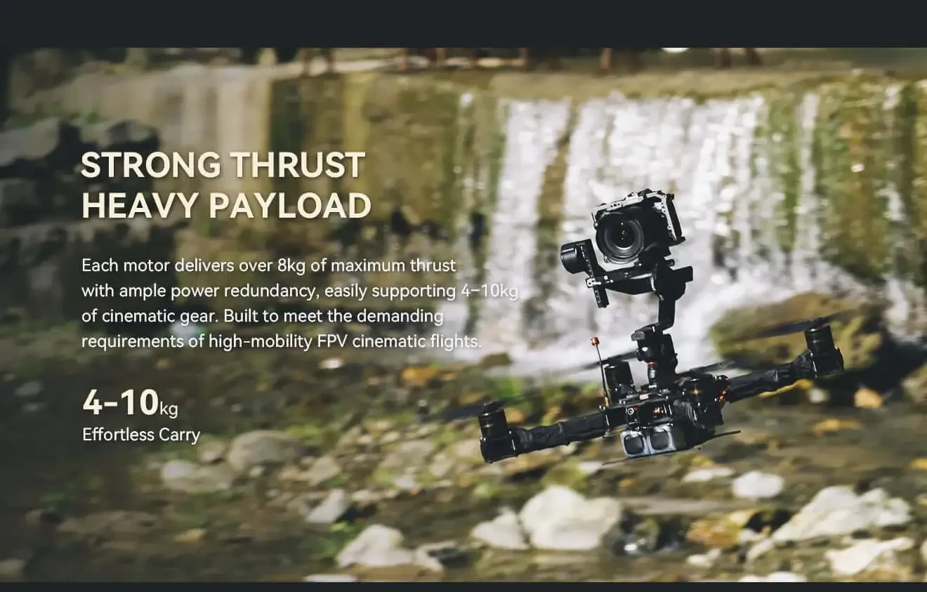 t hobby cine99 4220 fpv cinematic long range brushless motor 350kv payload pc