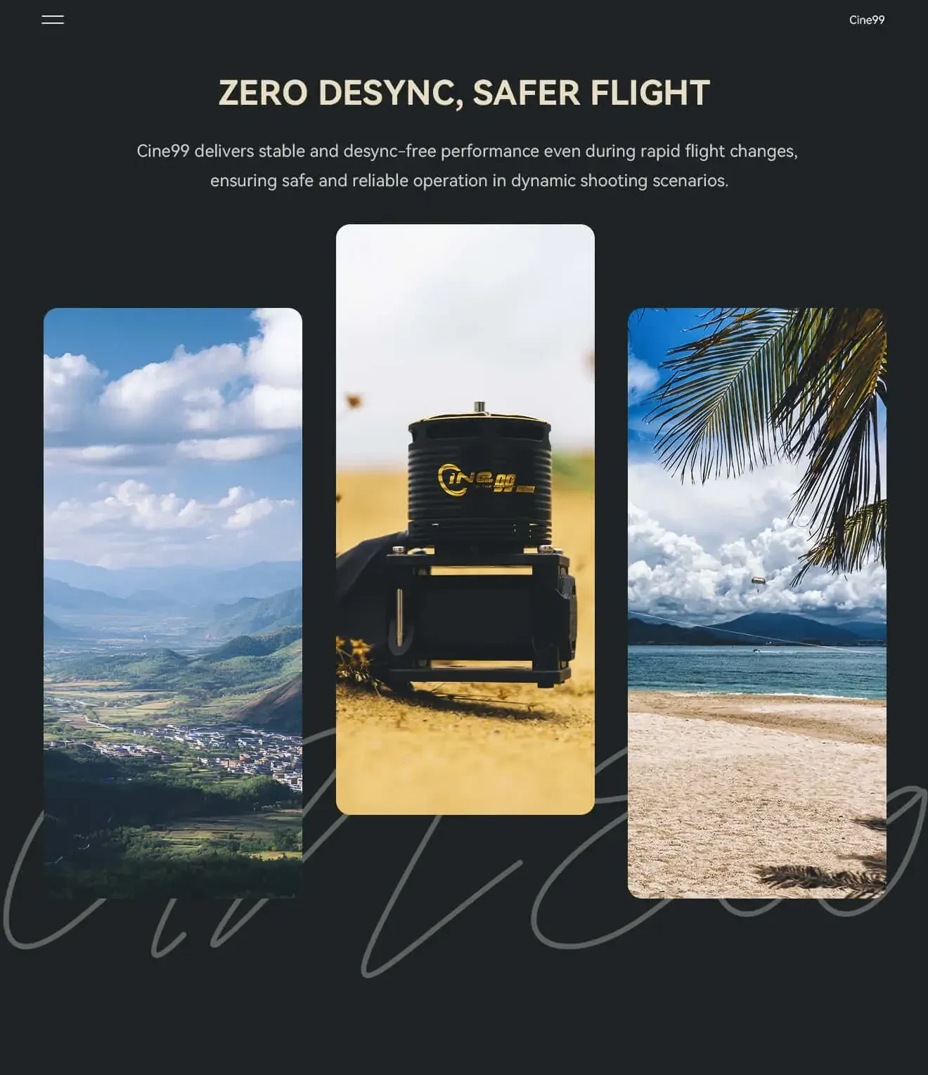 t hobby cine99 4220 fpv cinematic long range brushless motor 350kv zero desync pc