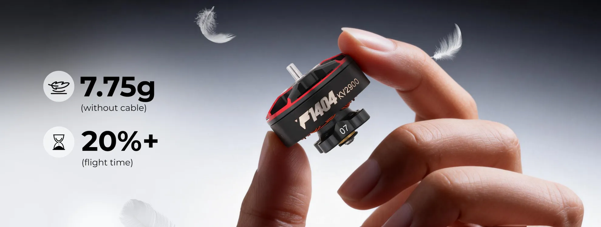 t hobby f1404 long range fpv motor featherweight pc