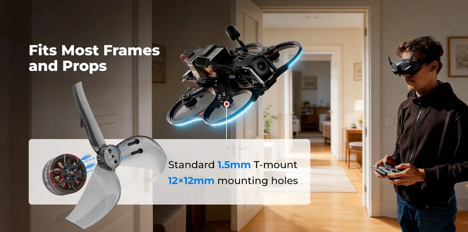 t hobby f1408 ii cinewhoop motor for 3 4 inch stable flights