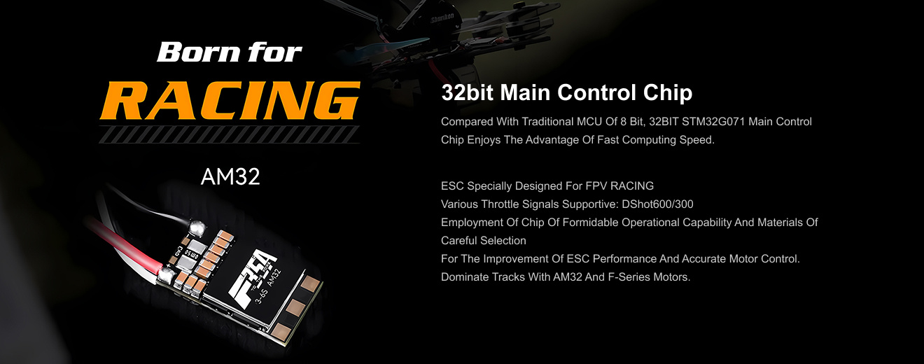 t hobby f35a 3 6s am32 single esc for fpv drones pc 1