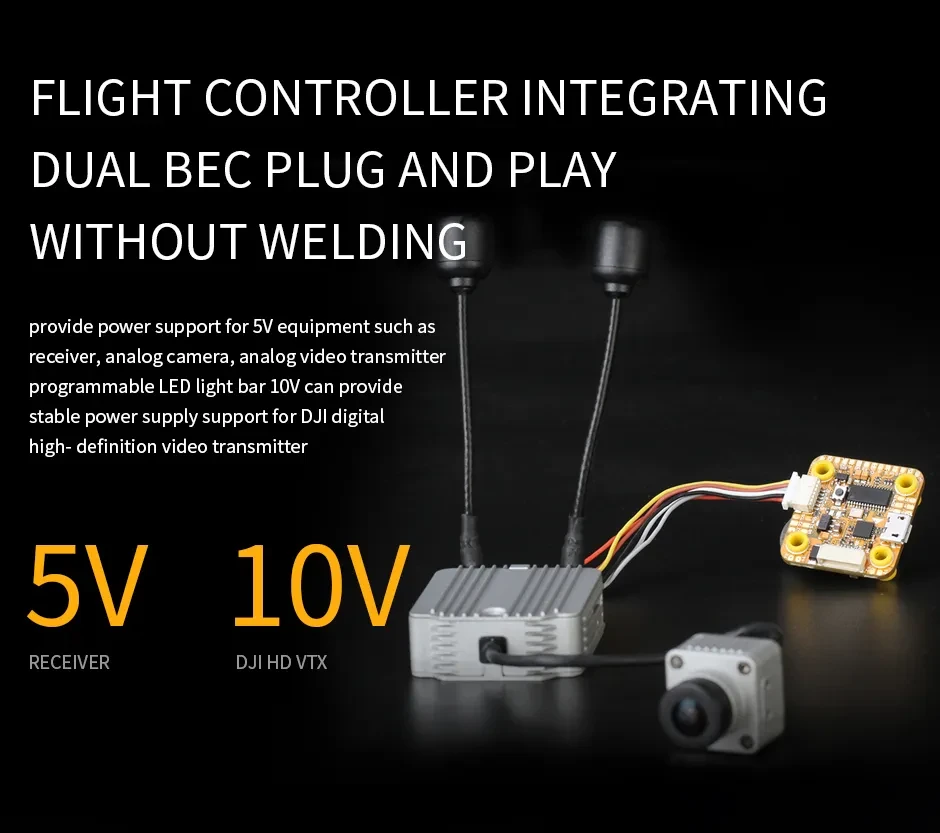 t hobby mini f7 mpu6000 fc integtrating dual bec plug