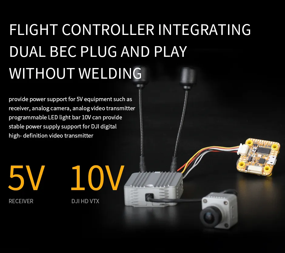 t hobby mini f7 mpu6000 fc integtrating dual bec plug