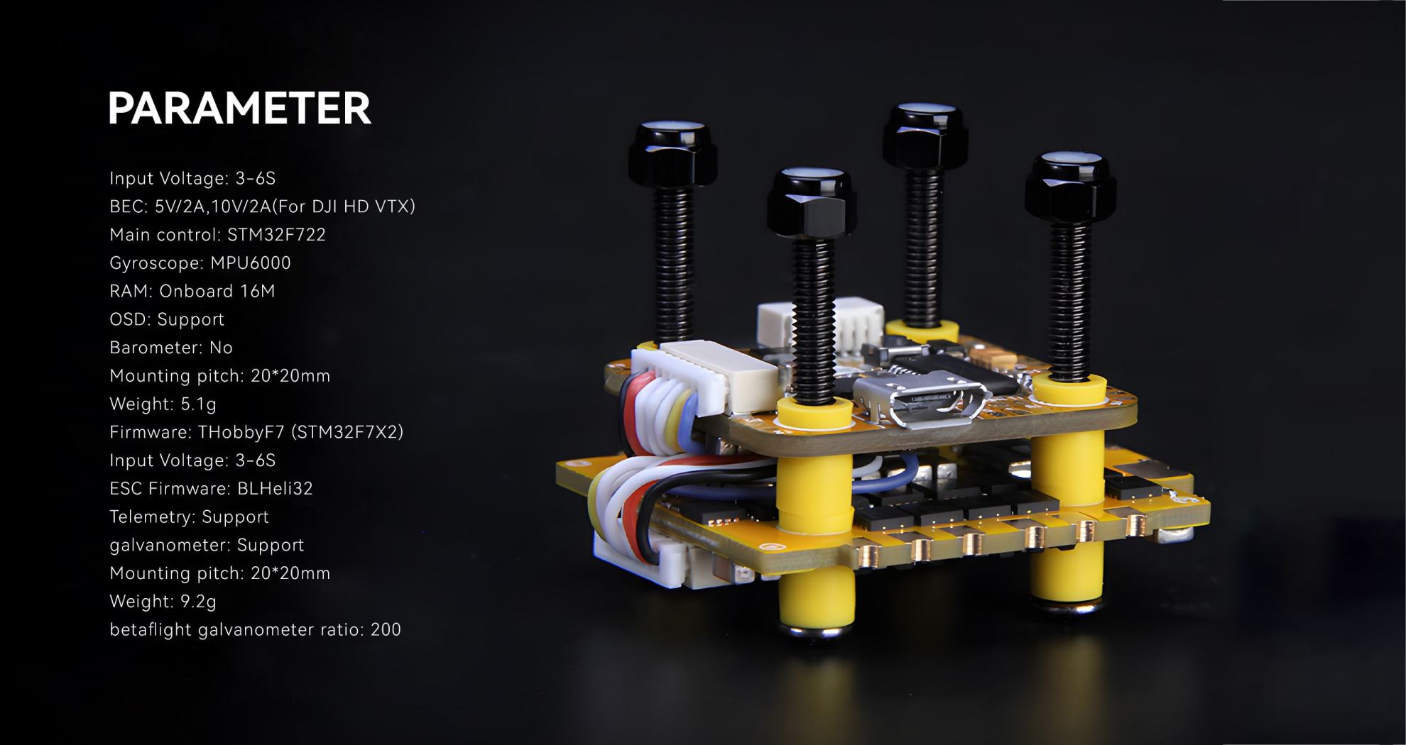 t hobby mini f7flight controller7