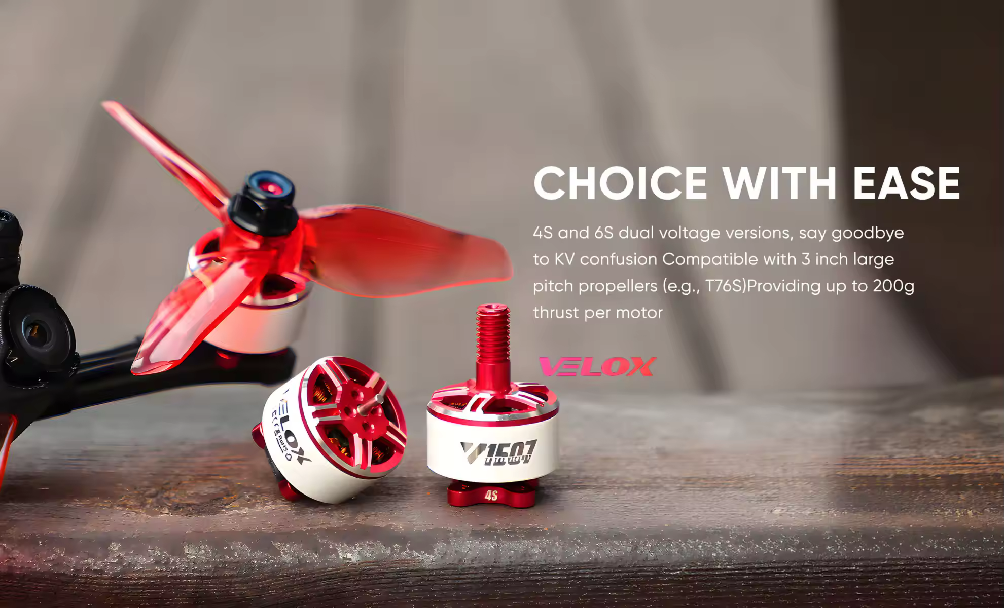 t hobby v1507 3 4 inch fpv brushless motor dual voltage pc 5