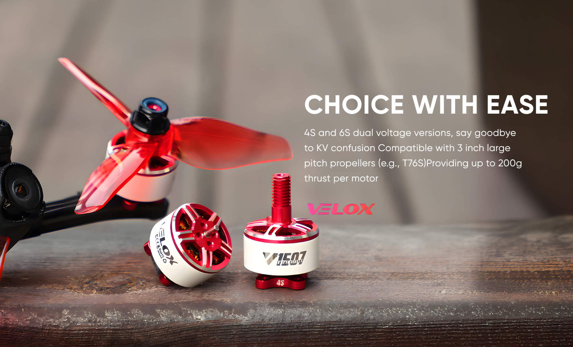 t hobby v1507 3 4 inch fpv brushless motor dual voltage pc 5