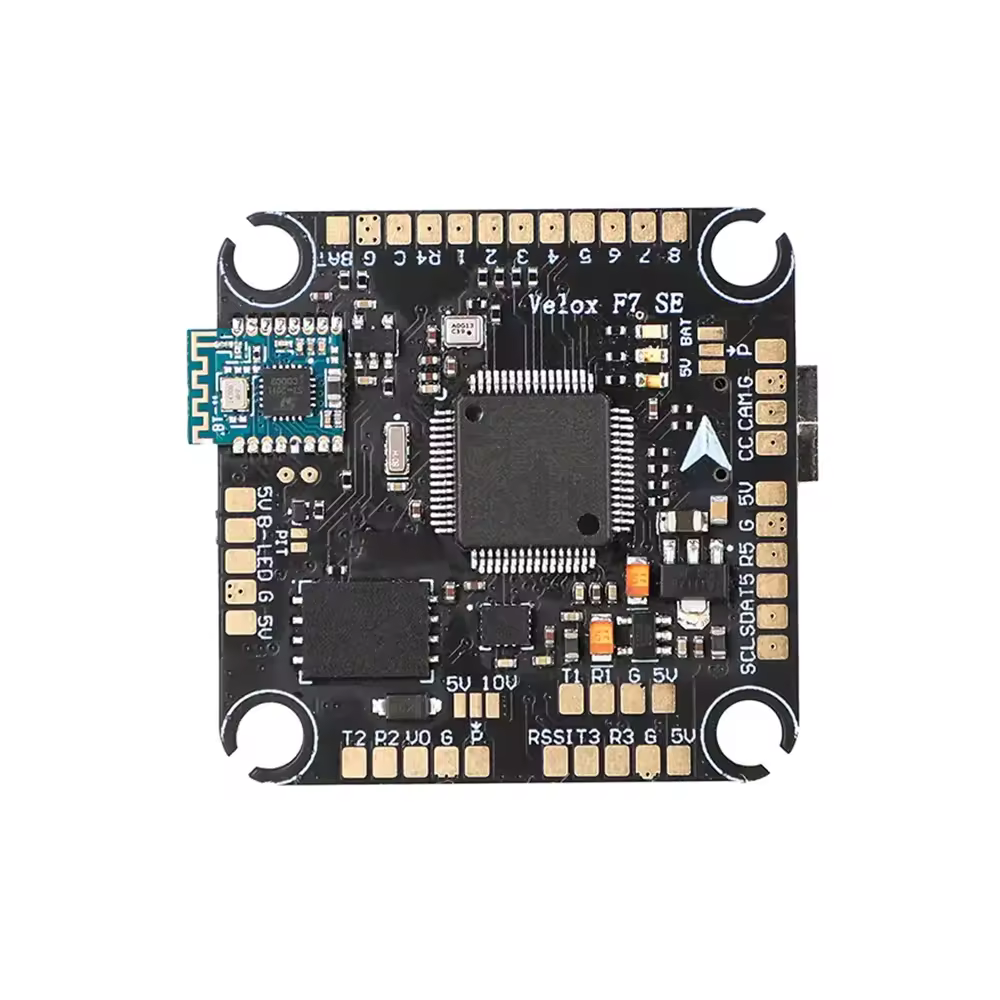 t hobby velox f7 se flight controller   30.5x30.5 f7 fc for fpv drones front
