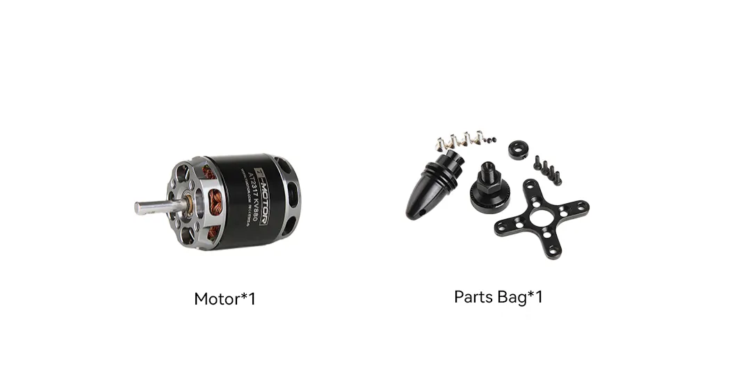t motor at2317 fix wing motor package list