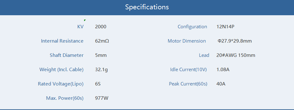 t-motor-bms-raptor-2306.5-v2-motor-specifications Spec for T-Motor bms raptor 2306.5 v2 motor