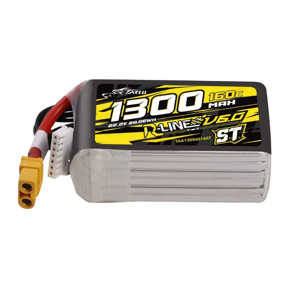 tattu 1300mah 6s 160c 22.2v front