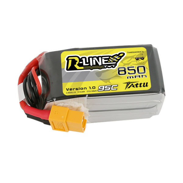 tattu 850mah 4s 95c 14.8v battery front