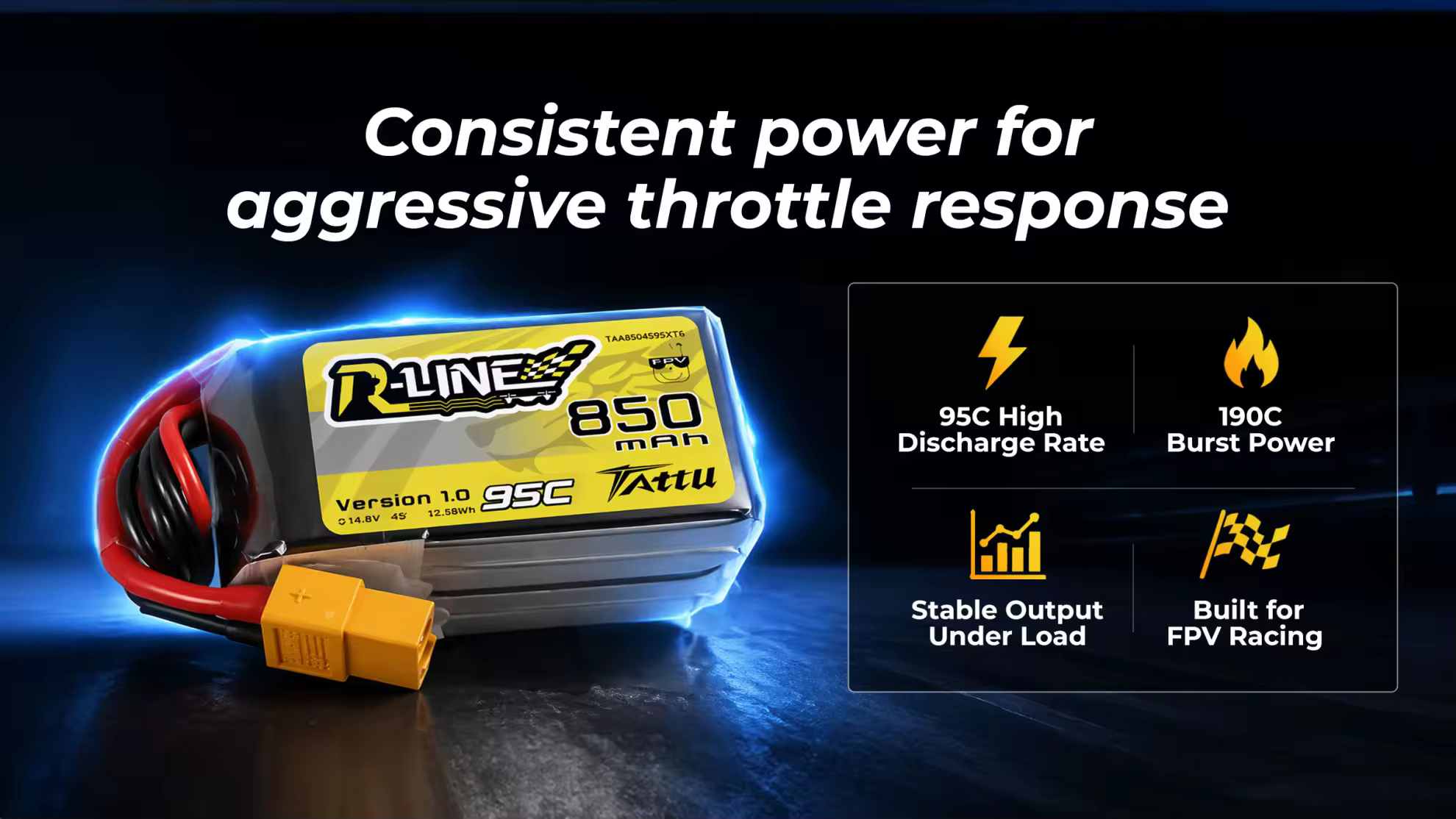 tattu 850mah 4s 95c 1pc