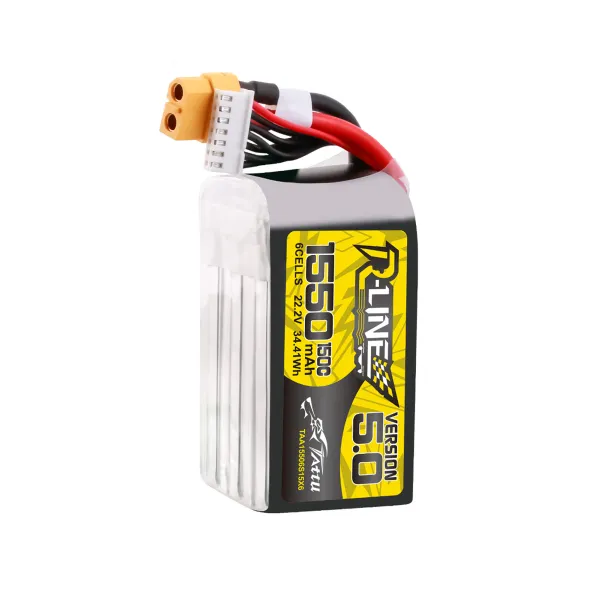 tattu r line version 5.0 1550mah 6s 150c 22.2v lipo battery for fpv