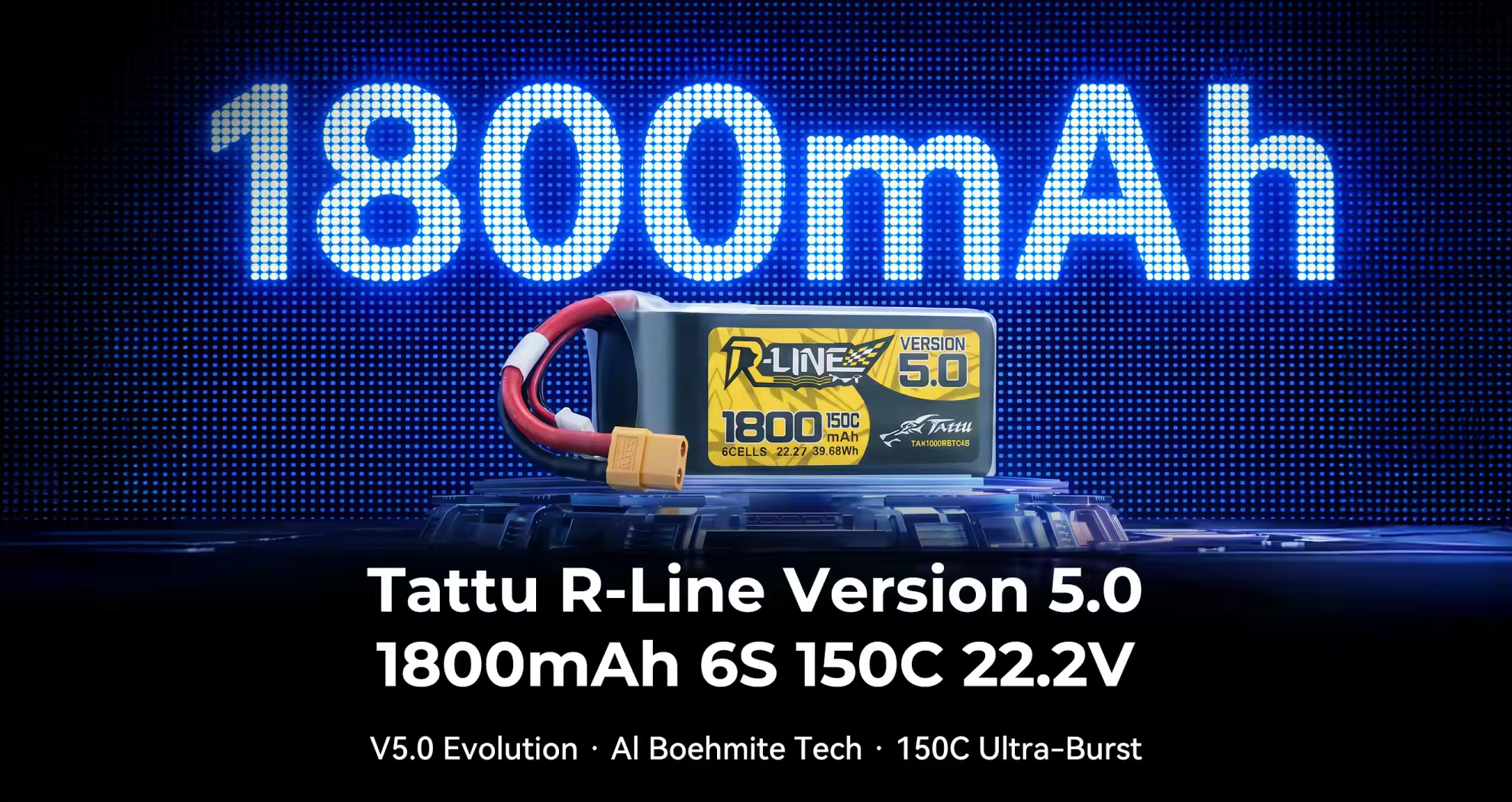 tattu r line version 5.0 1800mah 6s 150c pc 1