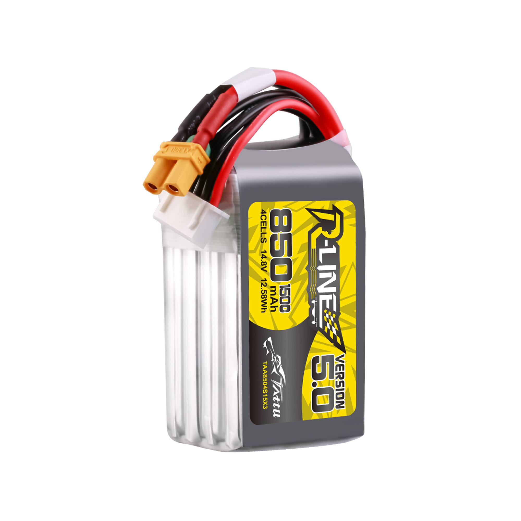 Tattu Tattu R-Line Version 5.0 850mAh 4S 14.8V 150C Lipo Battery Pack With XT30U-F Plug