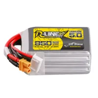 tattu r line version 5.0 850mah 4s 150c 14,8v lipo batterie vorne