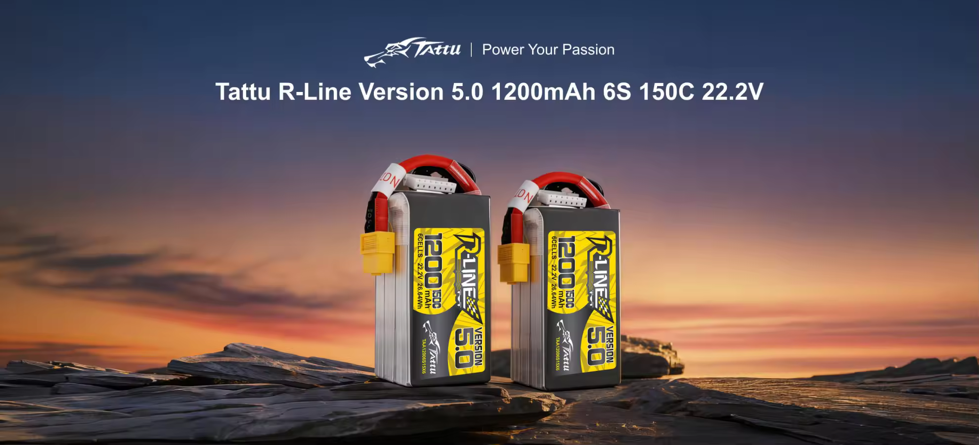 tattu r line version 50 1200mah 6s 150c 222v lipo battery pack with xt60 plug