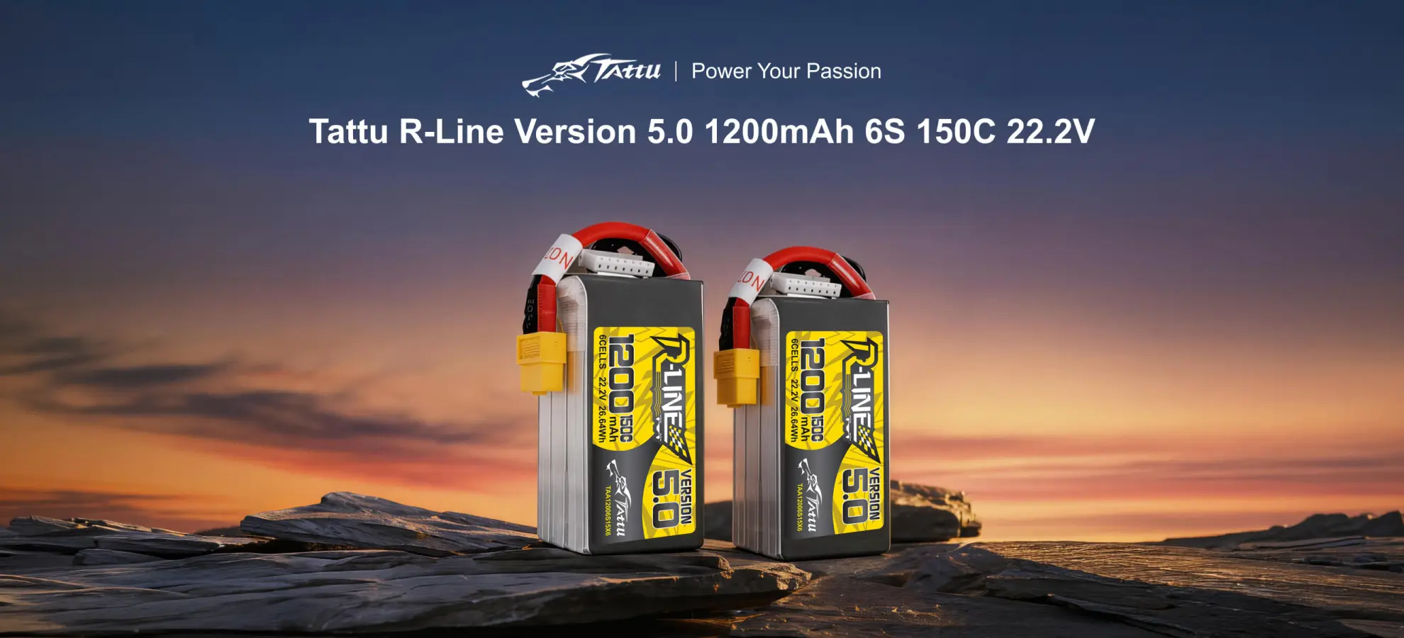tattu r line version 50 1200mah 6s 150c 222v lipo battery pack with xt60 plug