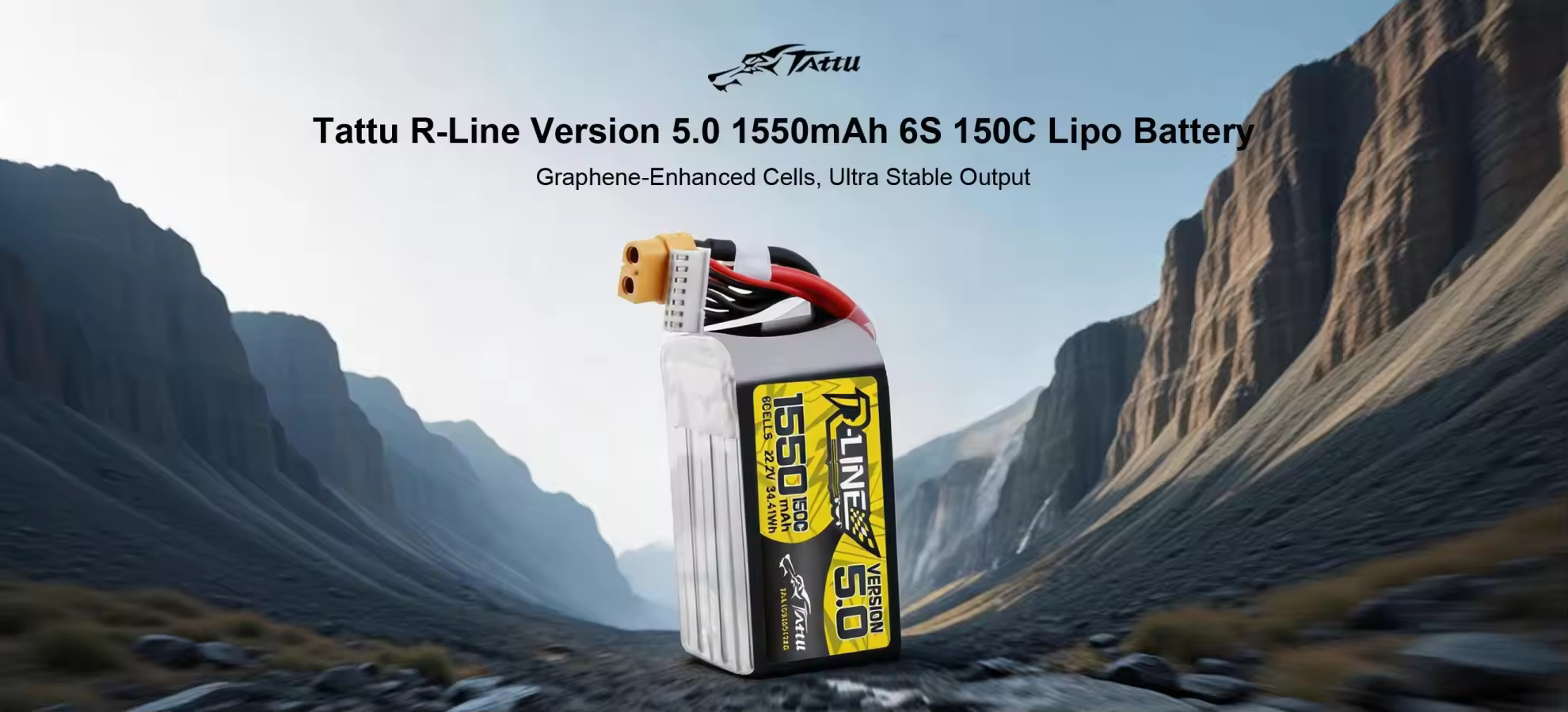 tattu r line version 50 1550mah 6s 150c 222v lipo battery pack
