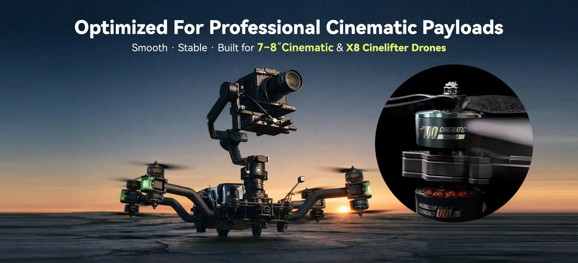 thobby f100 2810 fpv motor for 7 8inch x8 cinelifter pc