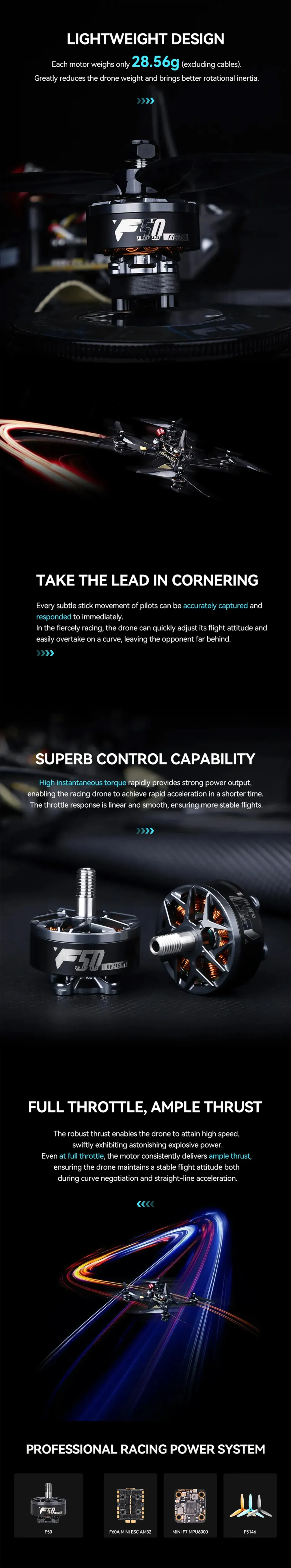 thobby f50 2207 racing fpv motor