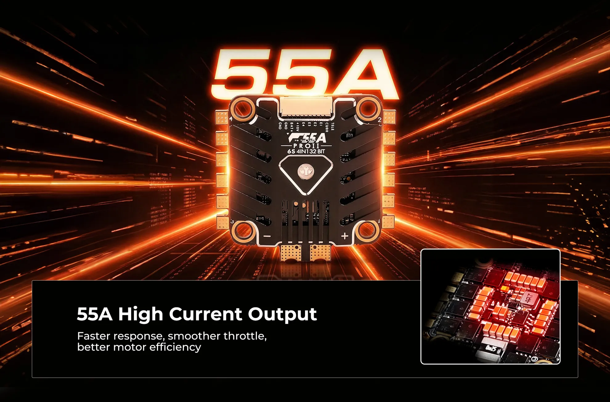 thobby f55a proii 3 6s am32 esc 55a high current