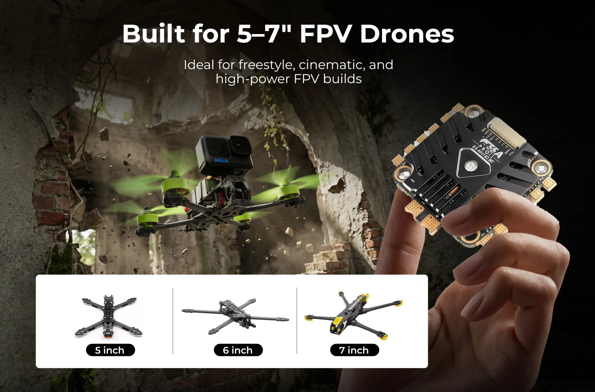 thobby f55a proii 3 6s am32 esc built for fpv drone