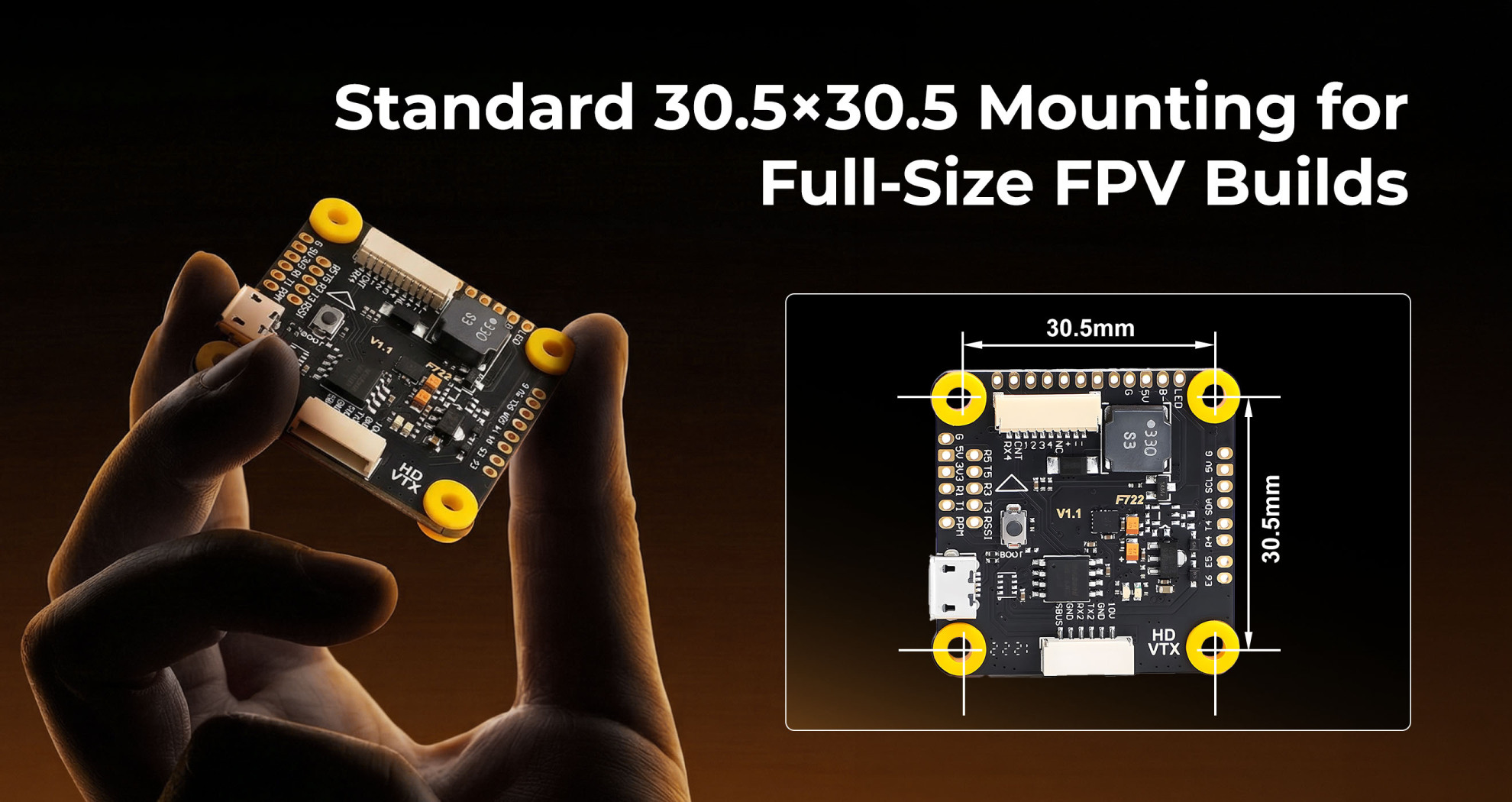 thobby f7 hd flight controller standard 30x30