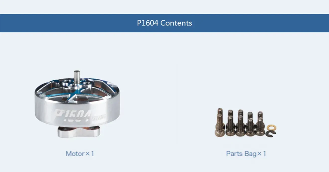 thobby p1604 3.5 inch freestyle fpv motor contents