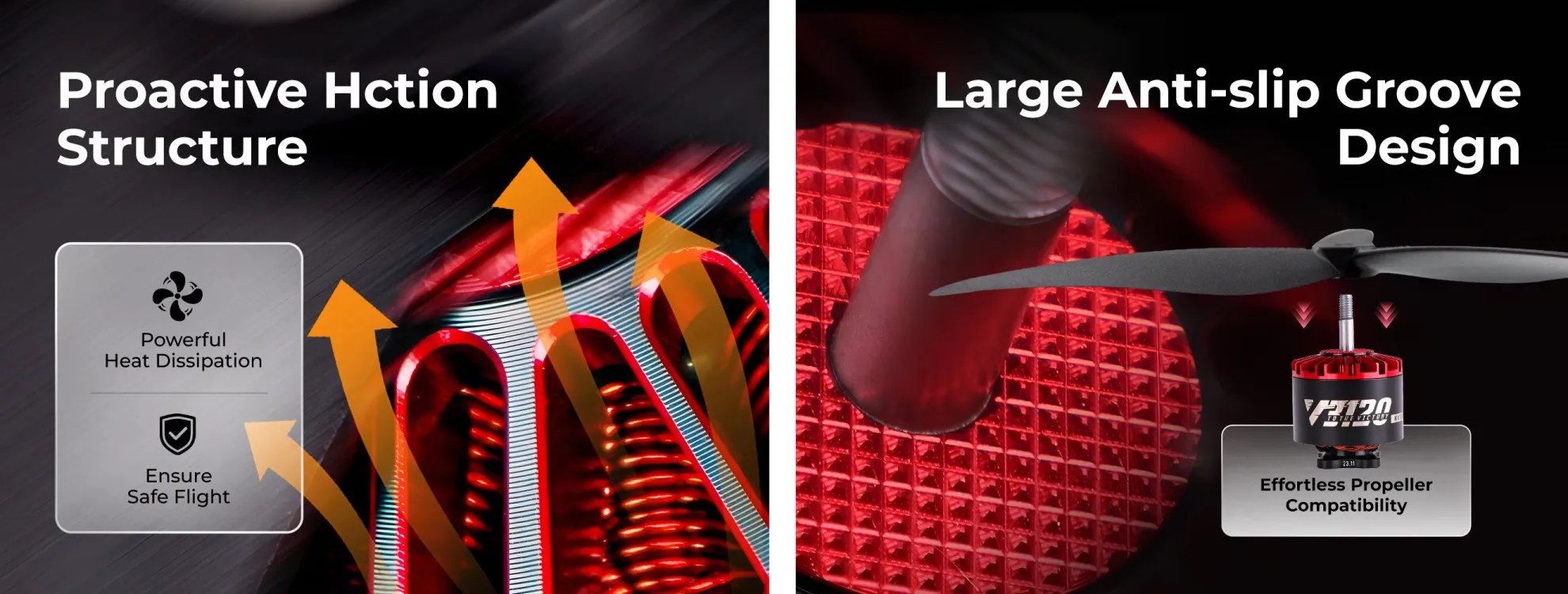 thobby v3120 large anti slip groove and active cooling design pc