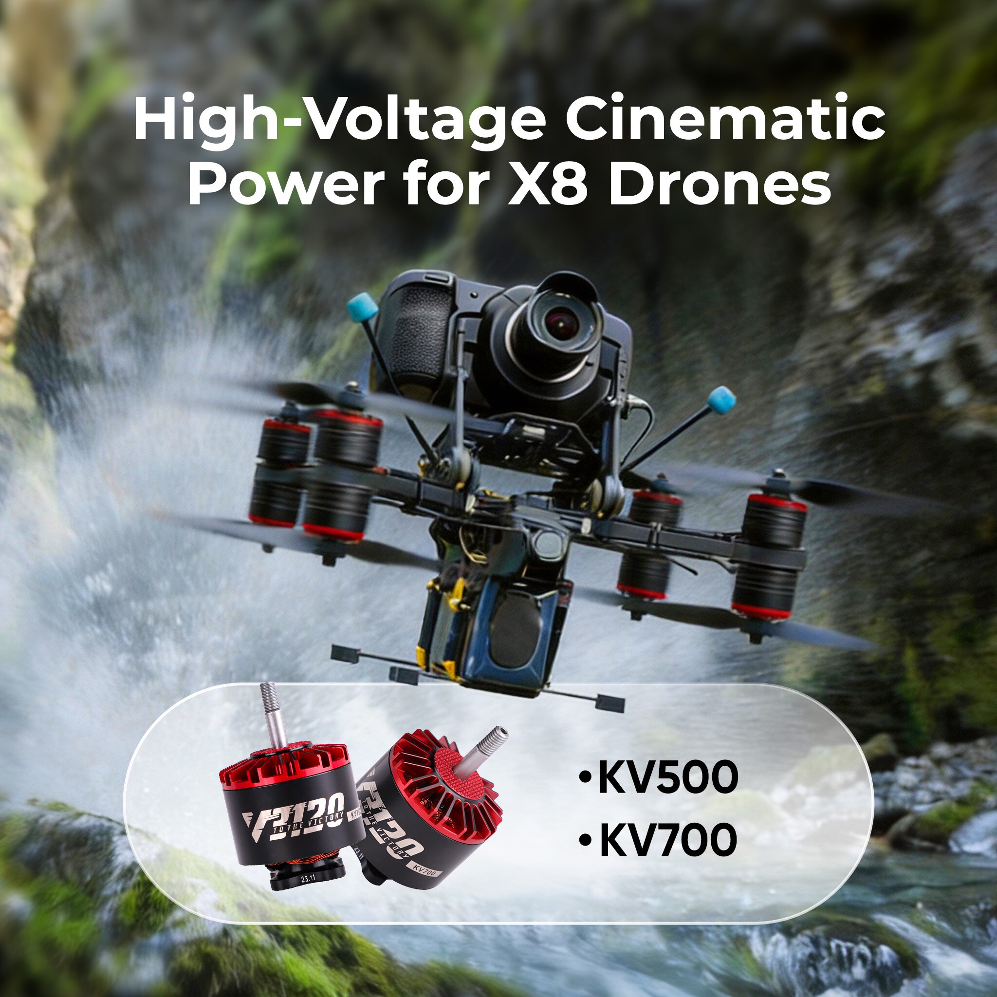 T-HOBBY V3120 Cinematic FPV Motor - 3-12S for X8 Drone
