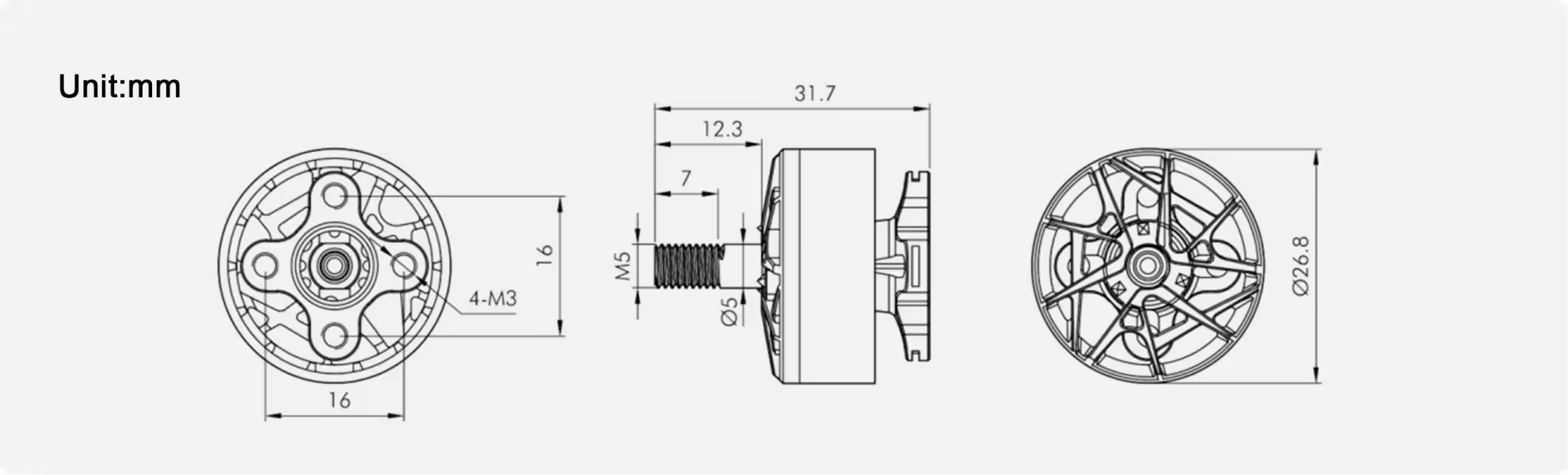 tmotor f60prov pc size