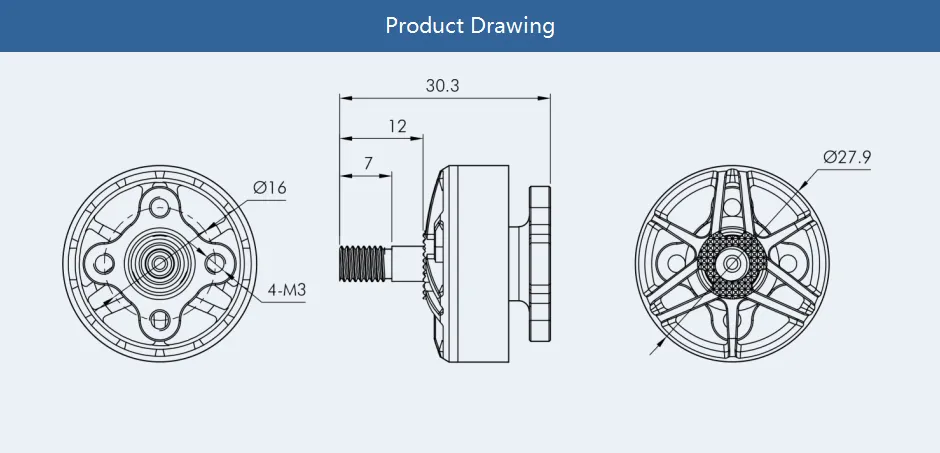 T-motor v2306 v2 brushless racing motor of darw