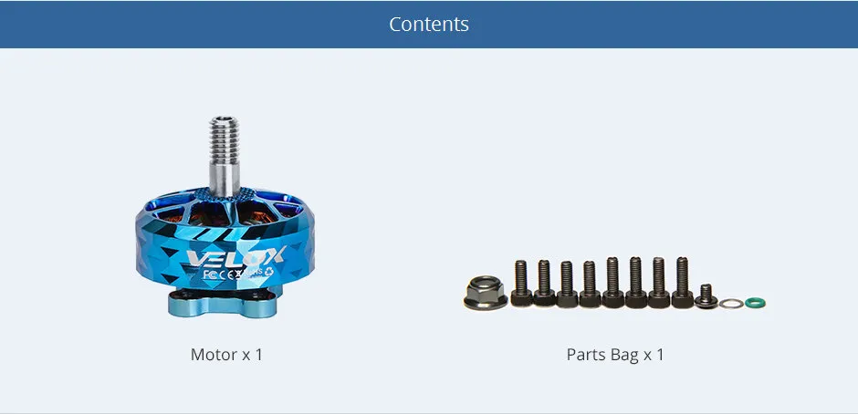 T-motor v2306 5 v2 fpv brushless motor of content
