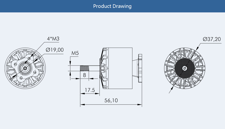 tmotor-v3120-motor-drawing Drawing for T-Motor velox v3120 motor