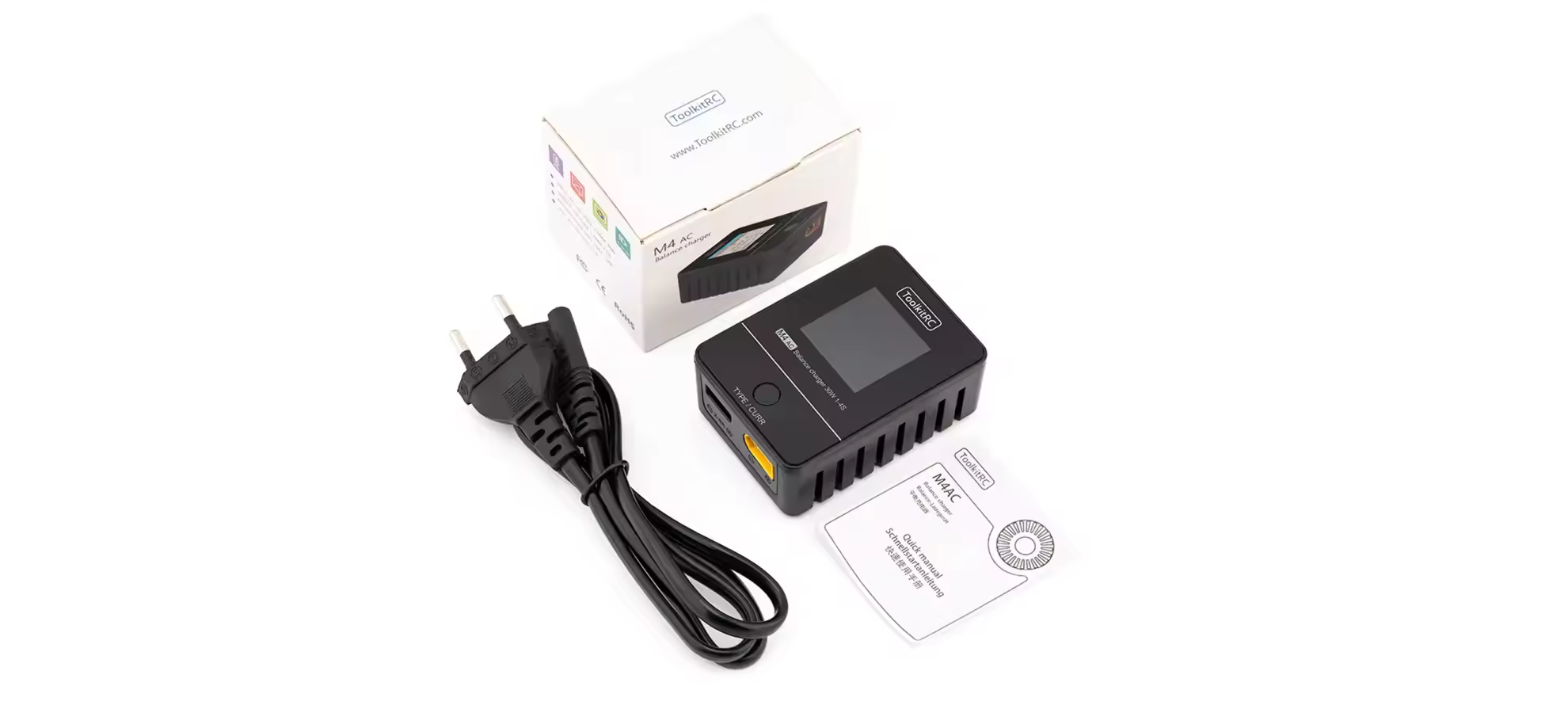 toolkit rc m4ac 100w 4 port ac smart charger packing pc