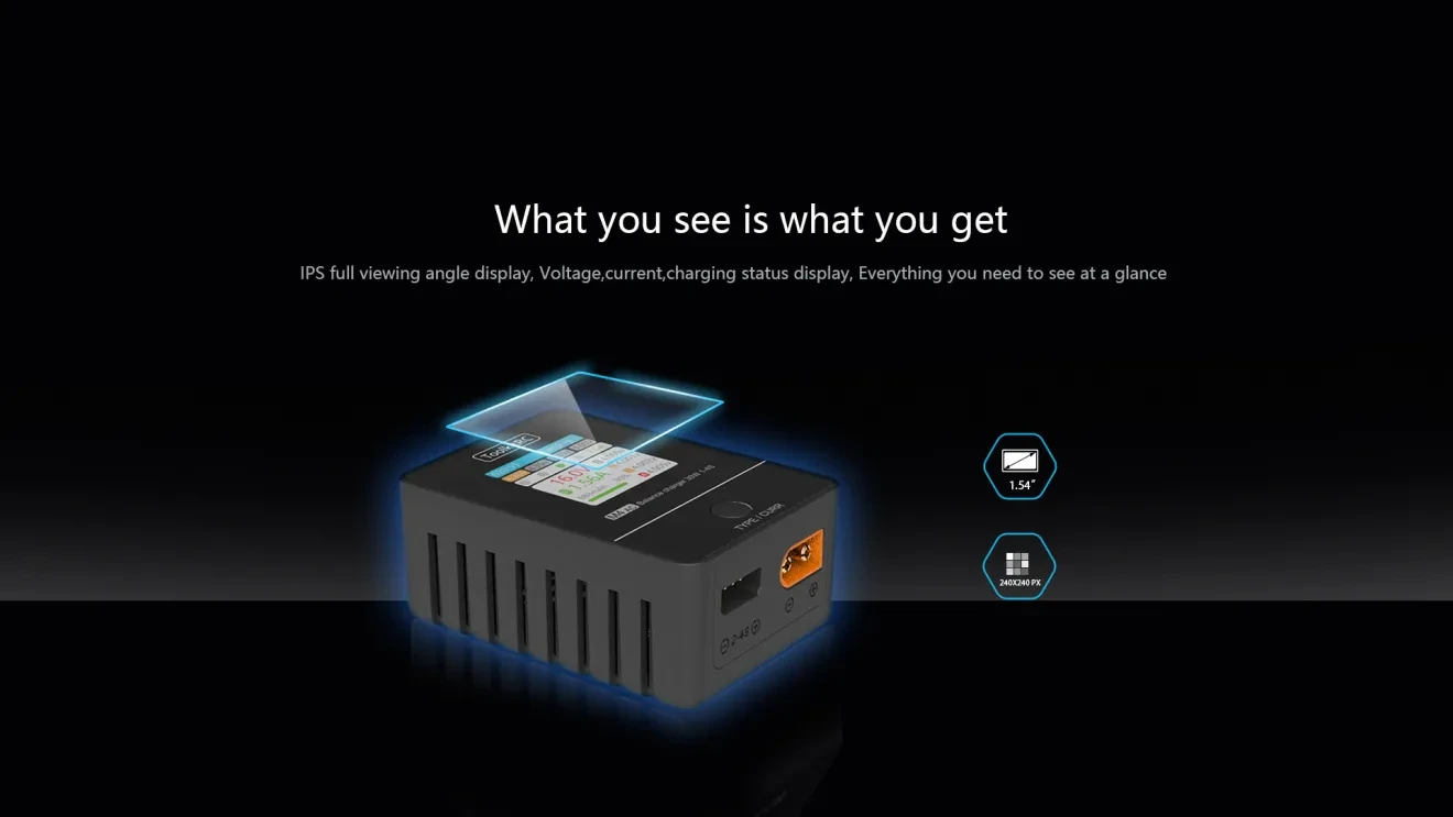 toolkitrc m4ac charger ips full viewing angle display