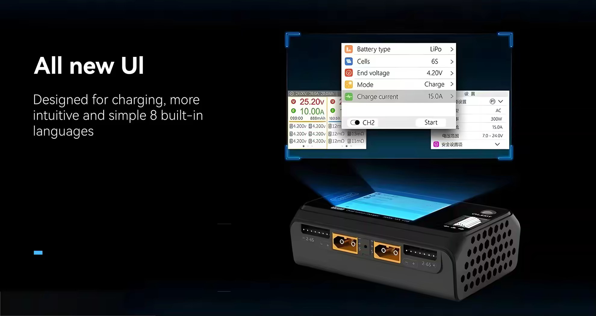 toolkitrc m6d dual channel dc charger lipo batteries ui