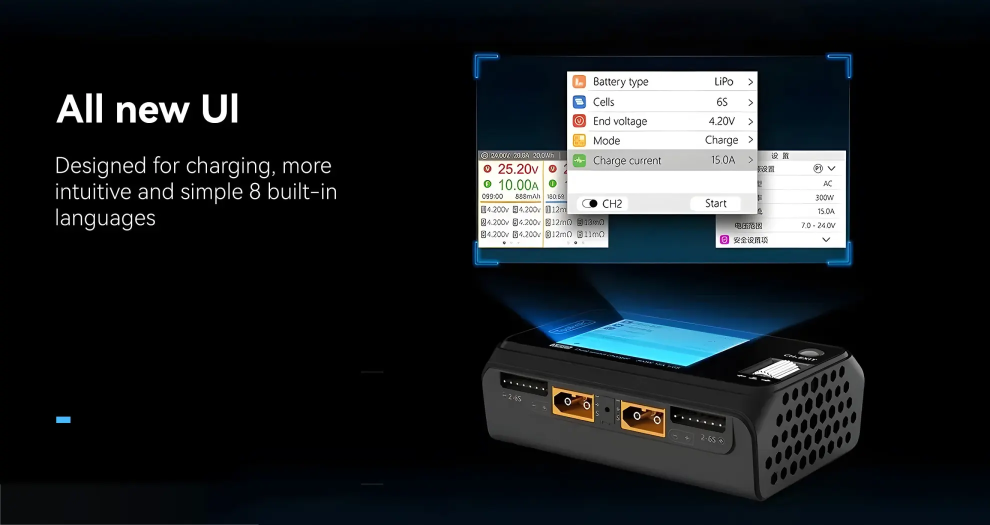 toolkitrc m6d dual channel dc charger lipo batteries ui