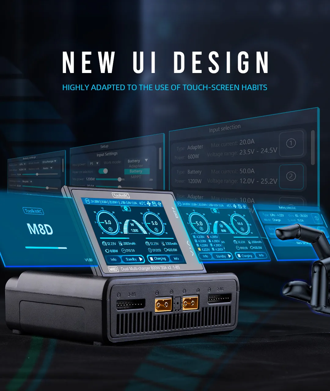 toolkitrc m8d dual channel smart charger new design