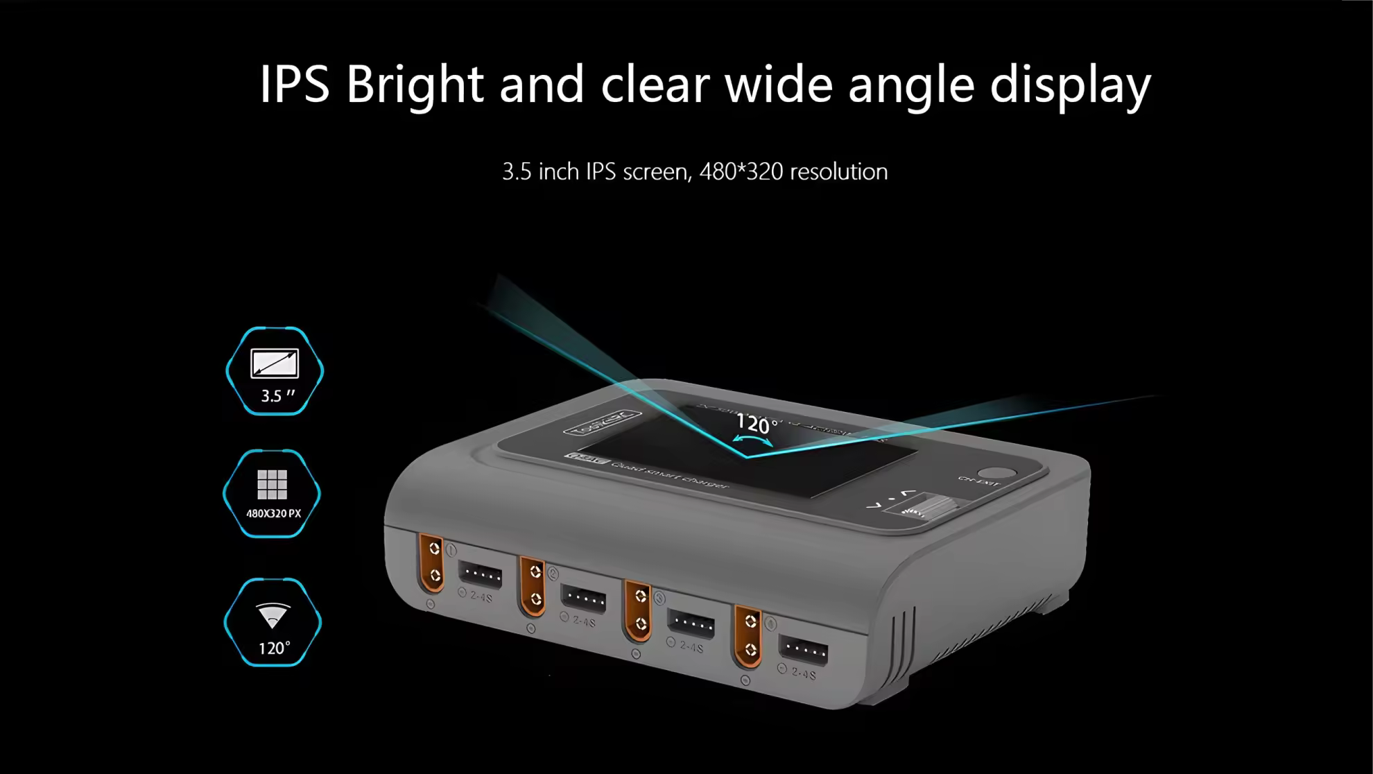 toolkitrc q4ac 1 4s 100w smart charger ips wide angle display