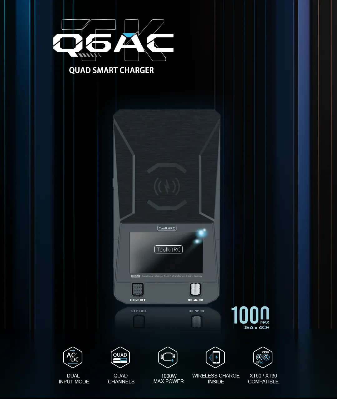 toolkitrc q6ac charger features