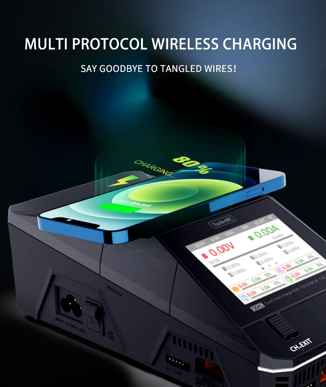 toolkitrc q6ac charger multi protocol wireless charging