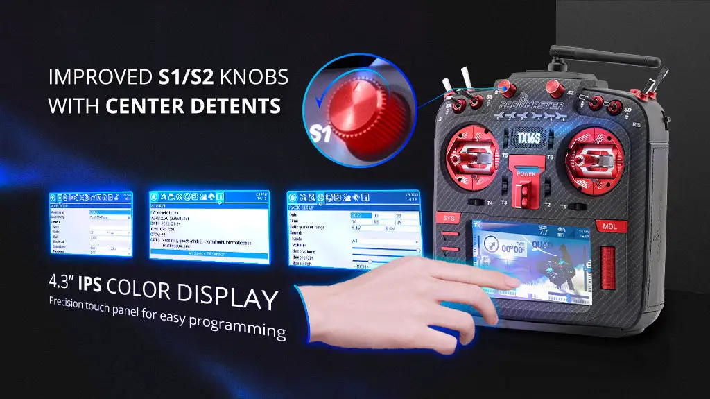 tx16s mark ii max radio controller display