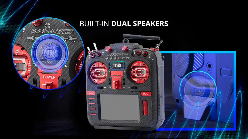 tx16s mark ii max radio controller dual speaker