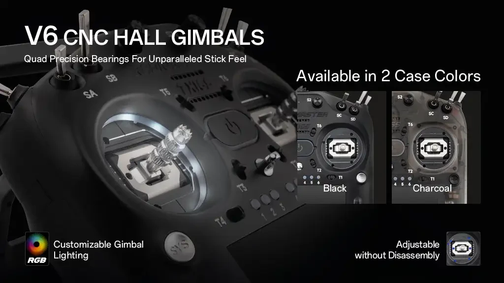 tx16s mk3 v6 cnc hall gimbals