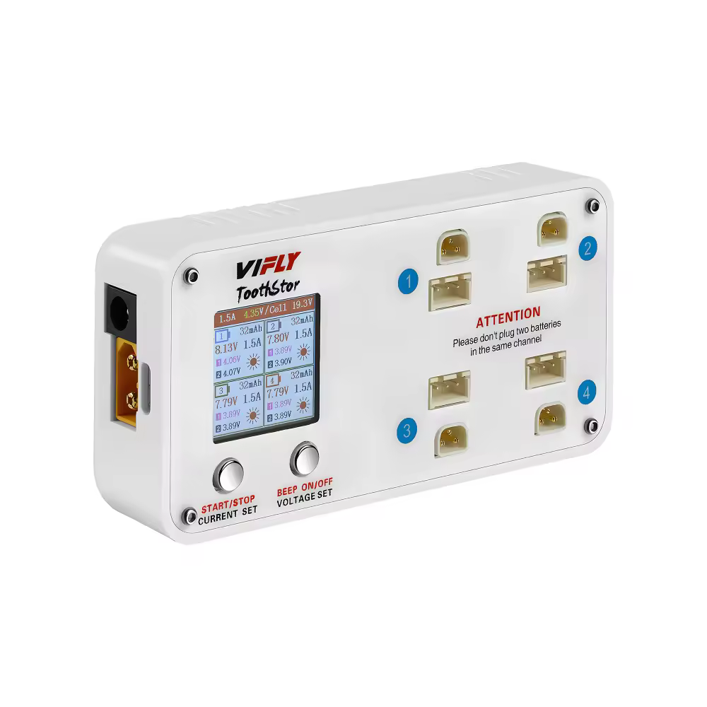 vifly toothstor 4 port 2s lipo balance charger with storage mode 2