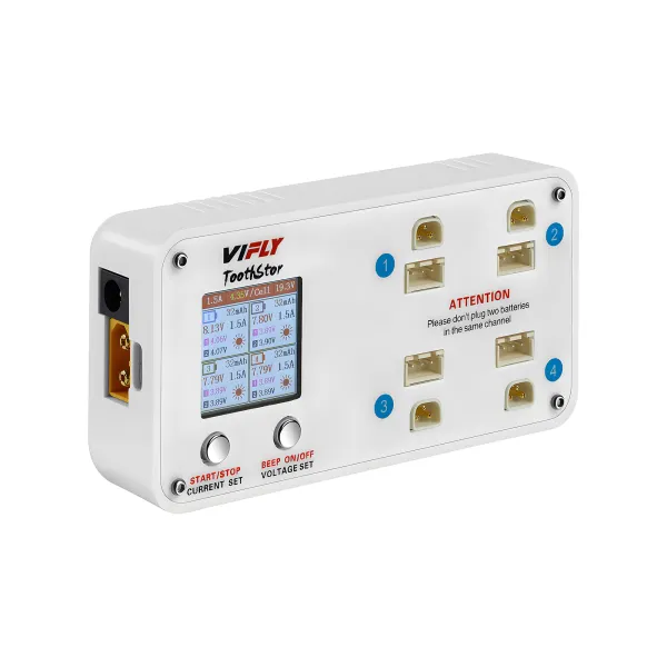 vifly toothstor 4 port 2s lipo balance charger with storage mode 2