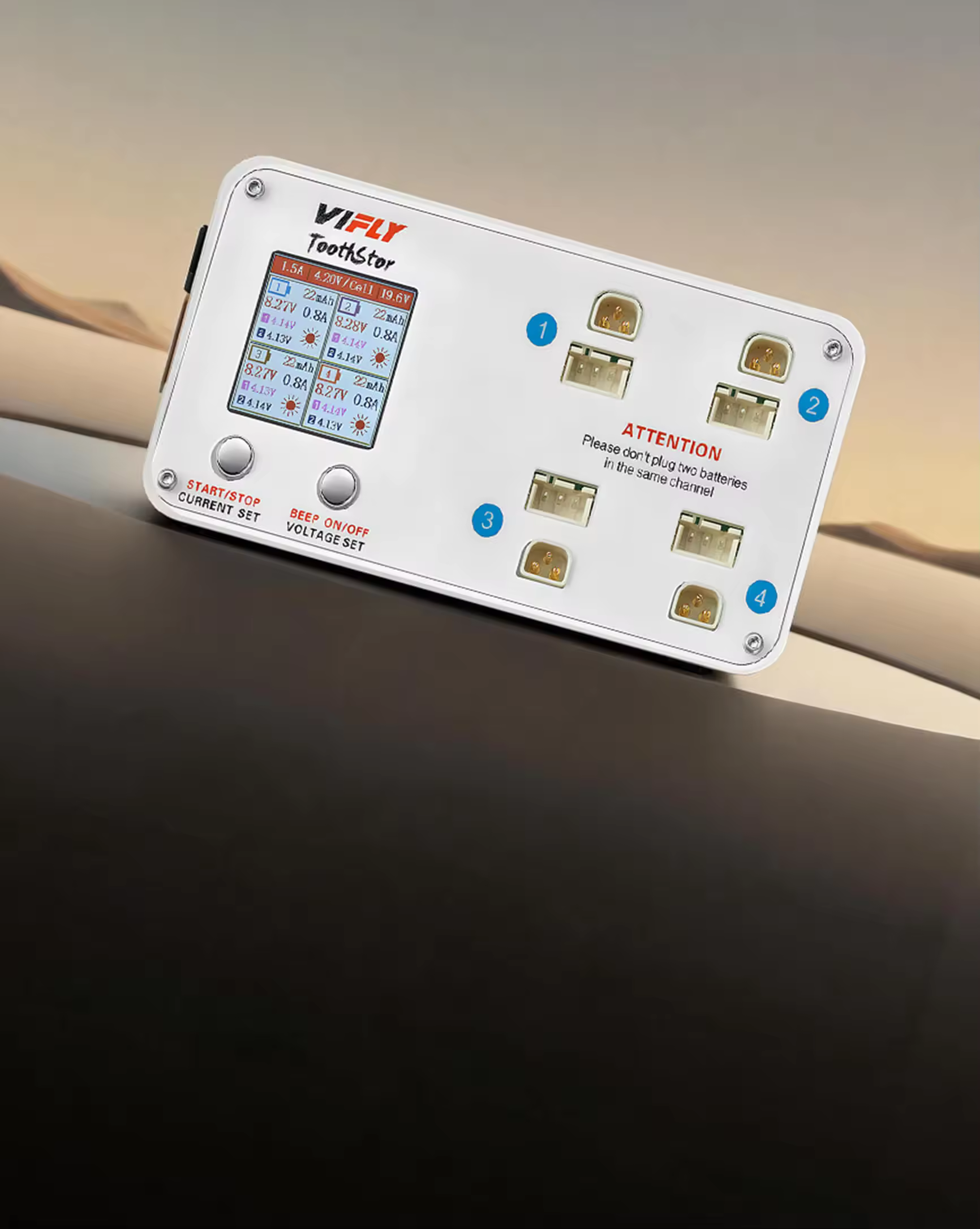 vifly toothstor 4 port 2s lipo balance charger with storage mode 2