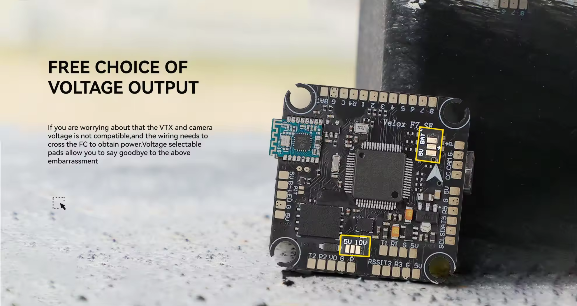 voltage selectable pads pc